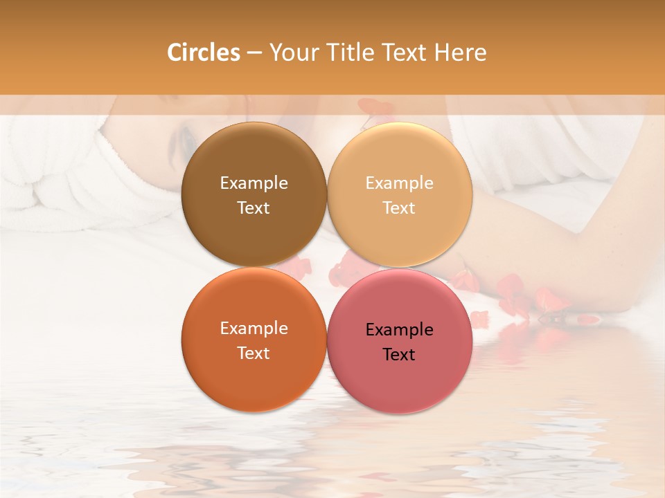 Beautiful Lady With Red Flower In Spa With Water PowerPoint Template