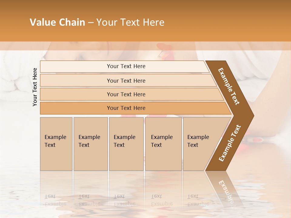 Beautiful Lady With Red Flower In Spa With Water PowerPoint Template