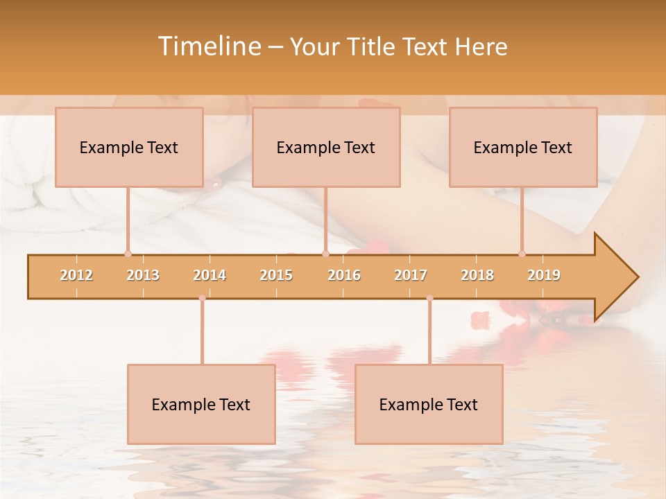 Beautiful Lady With Red Flower In Spa With Water PowerPoint Template