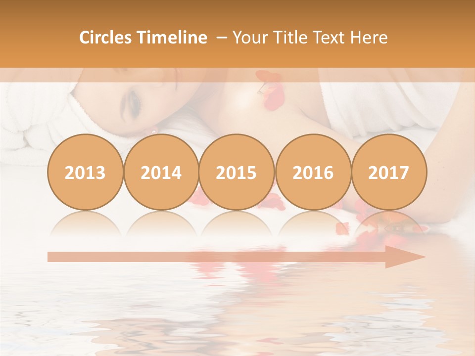 Beautiful Lady With Red Flower In Spa With Water PowerPoint Template