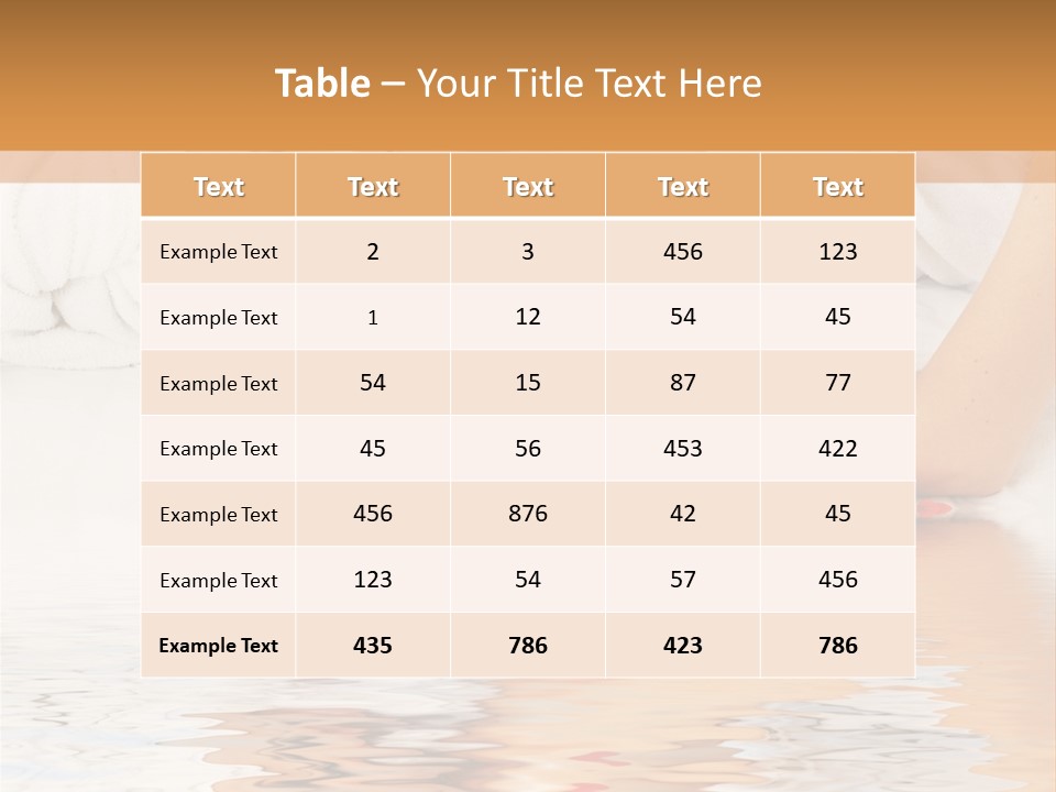 Beautiful Lady With Red Flower In Spa With Water PowerPoint Template