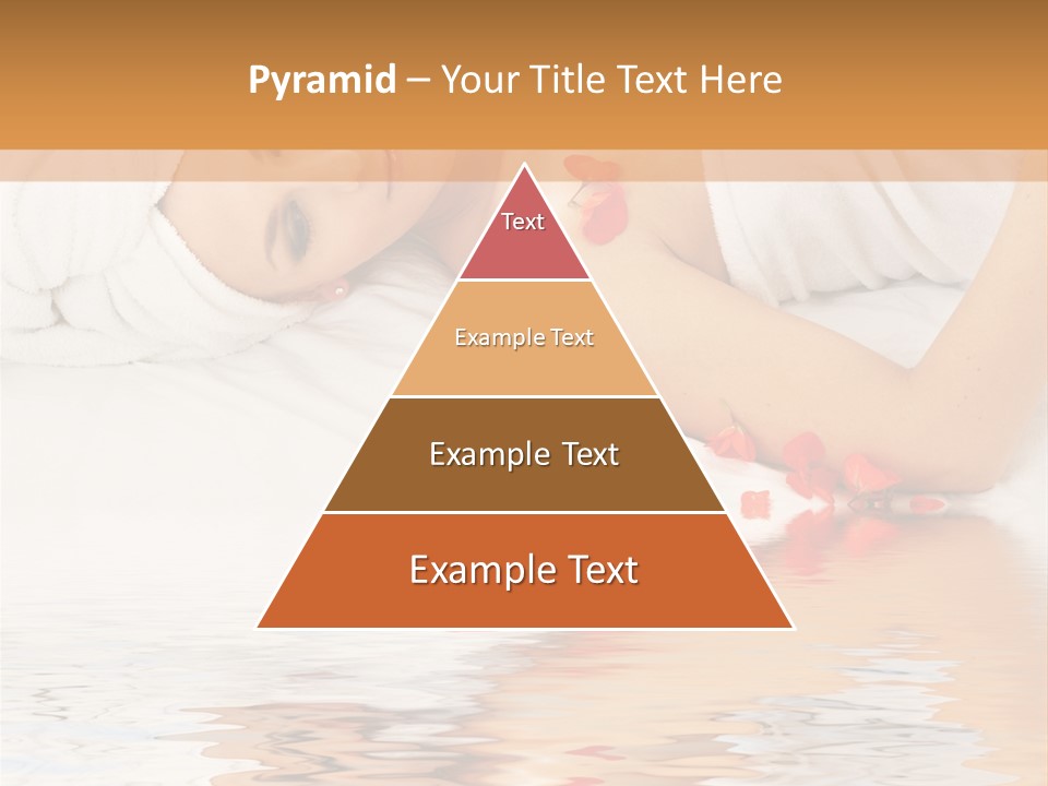 Beautiful Lady With Red Flower In Spa With Water PowerPoint Template