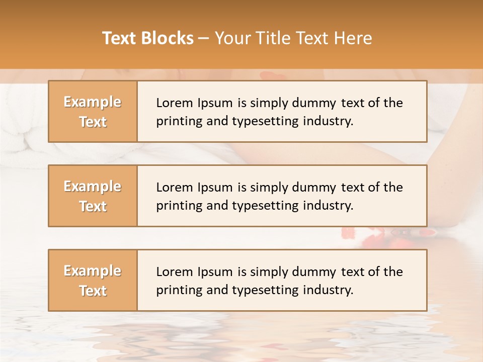 Beautiful Lady With Red Flower In Spa With Water PowerPoint Template