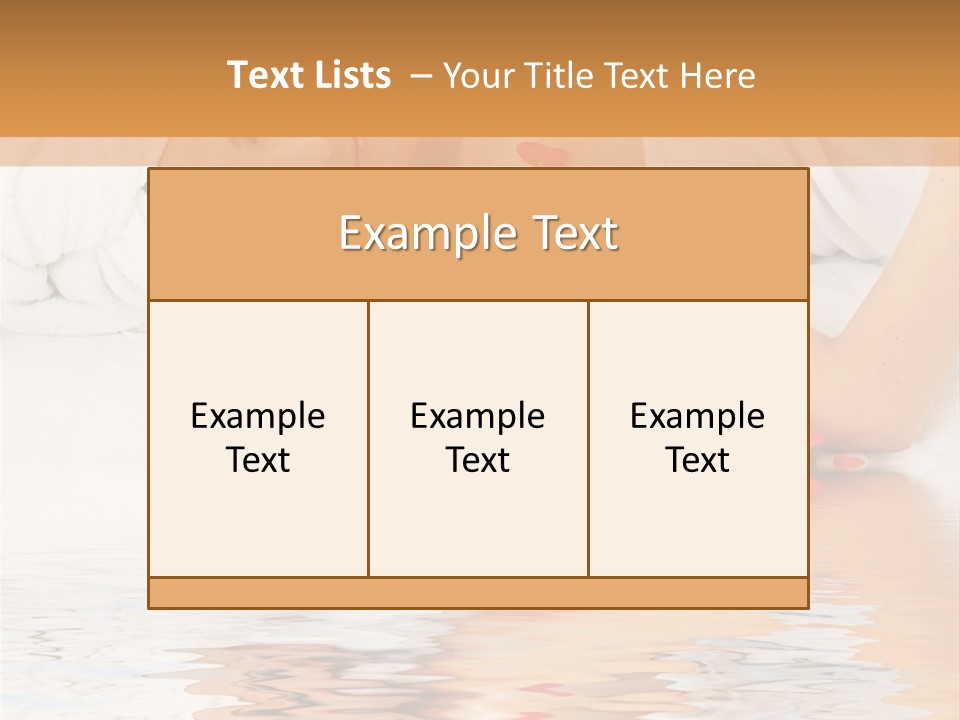 Beautiful Lady With Red Flower In Spa With Water PowerPoint Template