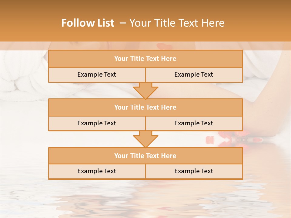 Beautiful Lady With Red Flower In Spa With Water PowerPoint Template