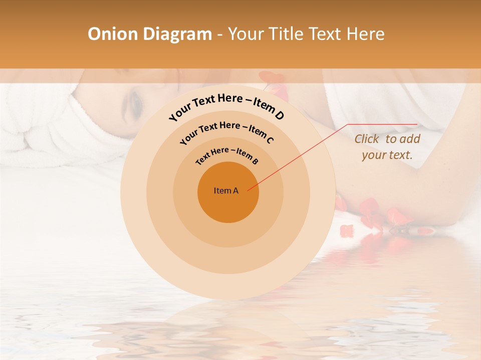 Beautiful Lady With Red Flower In Spa With Water PowerPoint Template