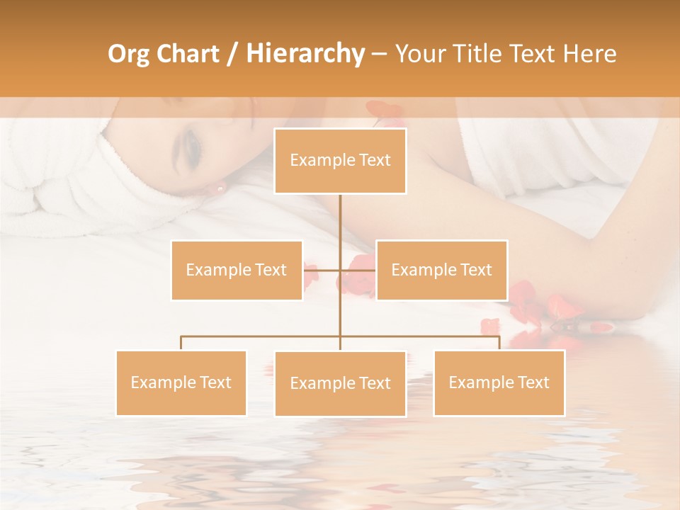 Beautiful Lady With Red Flower In Spa With Water PowerPoint Template