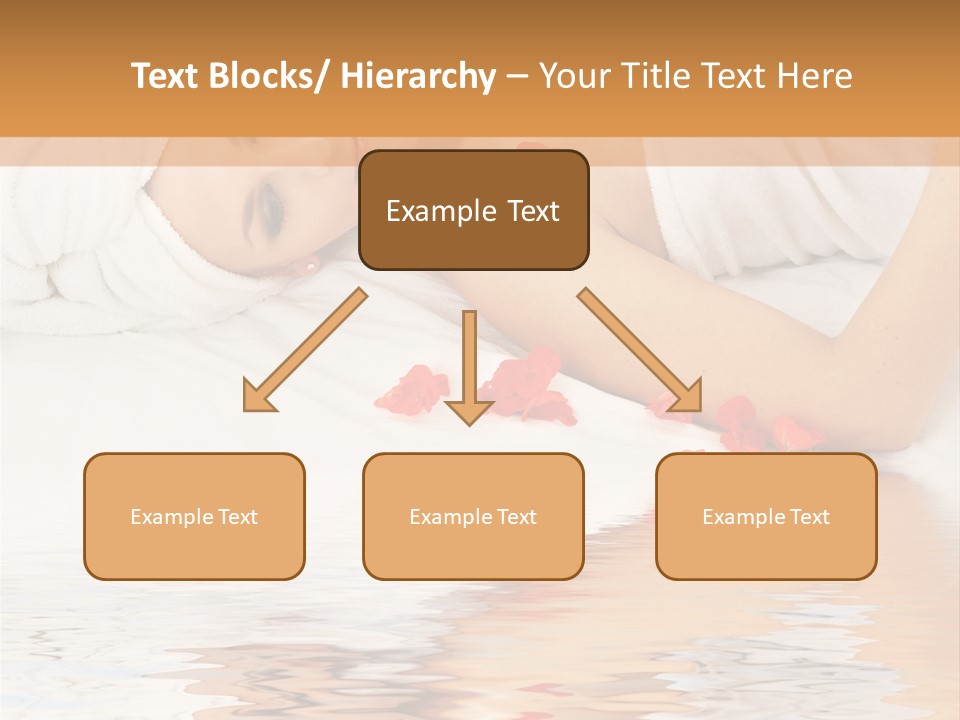 Beautiful Lady With Red Flower In Spa With Water PowerPoint Template