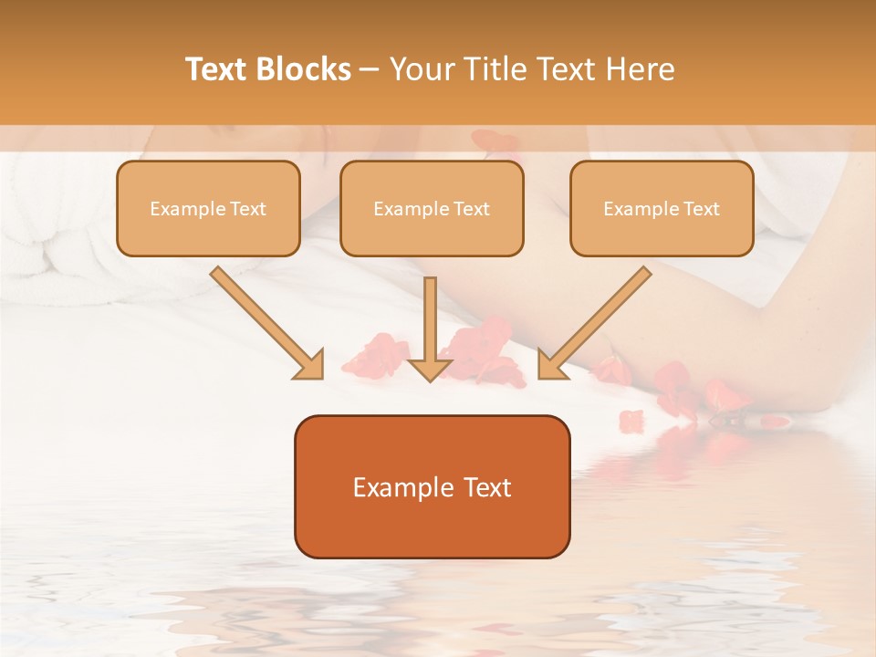 Beautiful Lady With Red Flower In Spa With Water PowerPoint Template