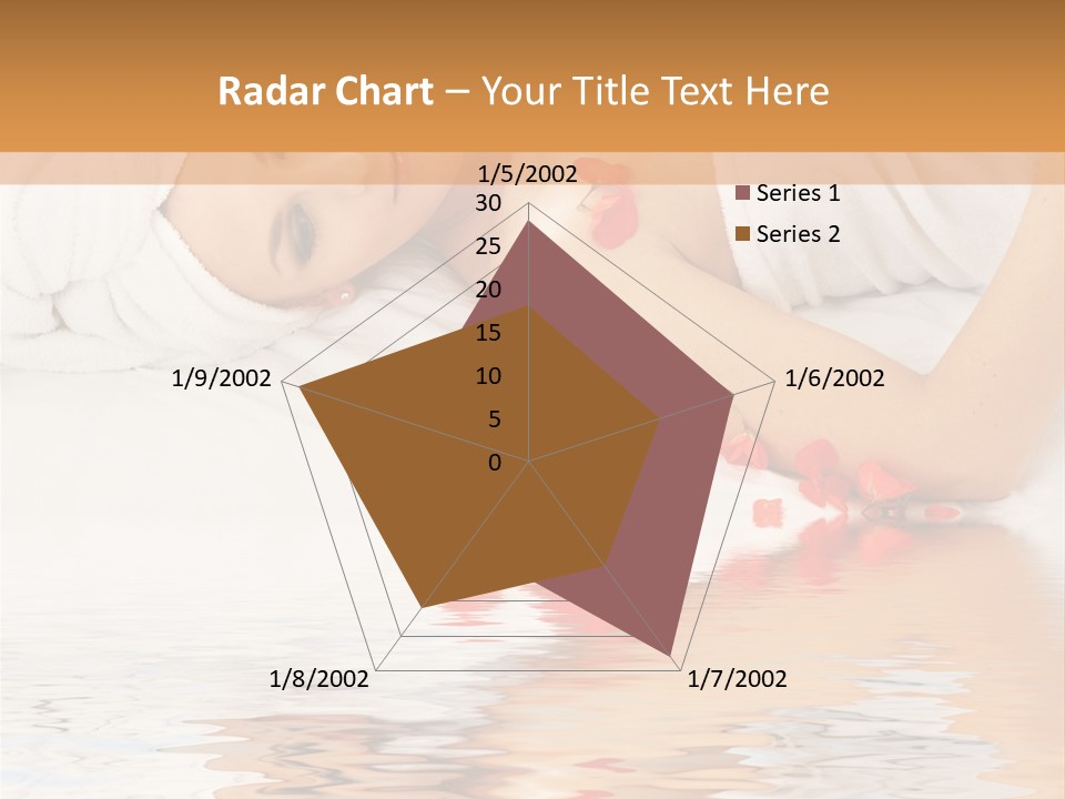 Beautiful Lady With Red Flower In Spa With Water PowerPoint Template