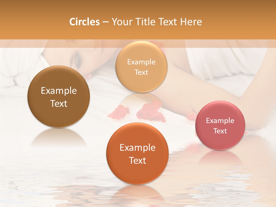 Beautiful Lady With Red Flower In Spa With Water PowerPoint Template