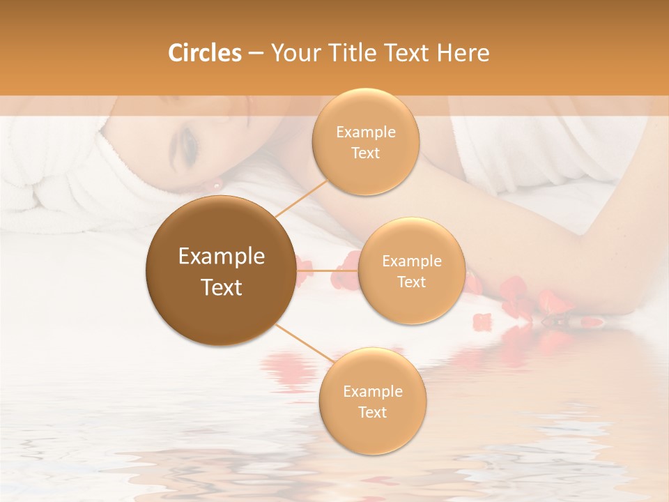 Beautiful Lady With Red Flower In Spa With Water PowerPoint Template