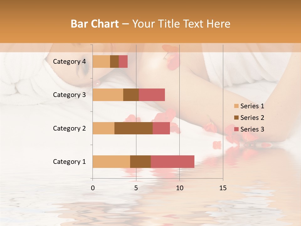 Beautiful Lady With Red Flower In Spa With Water PowerPoint Template