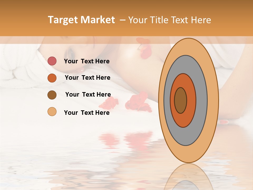 Beautiful Lady With Red Flower In Spa With Water PowerPoint Template