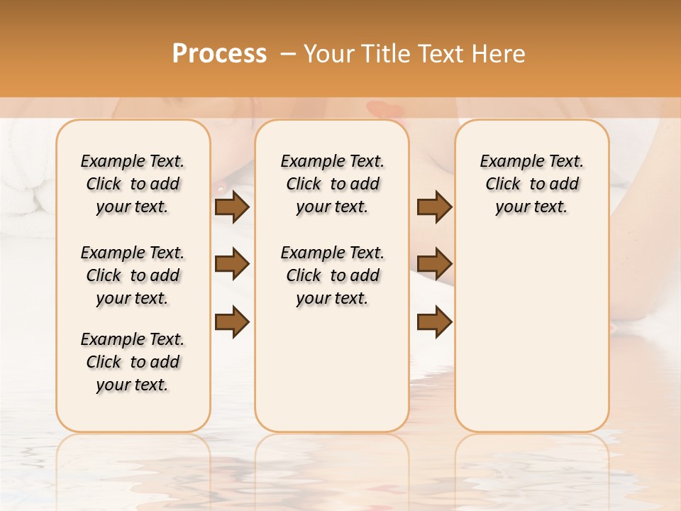 Beautiful Lady With Red Flower In Spa With Water PowerPoint Template