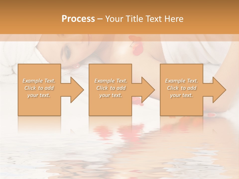 Beautiful Lady With Red Flower In Spa With Water PowerPoint Template