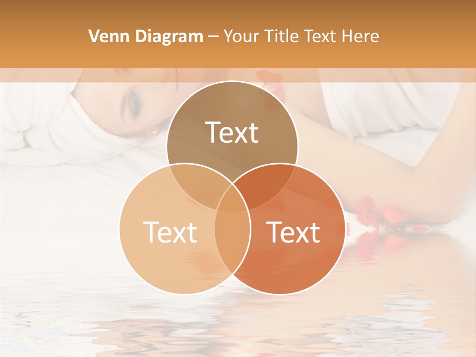 Beautiful Lady With Red Flower In Spa With Water PowerPoint Template