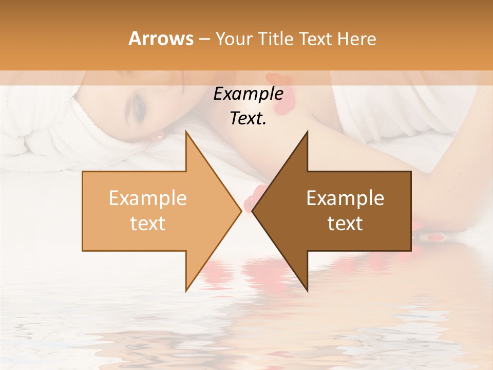 Beautiful Lady With Red Flower In Spa With Water PowerPoint Template