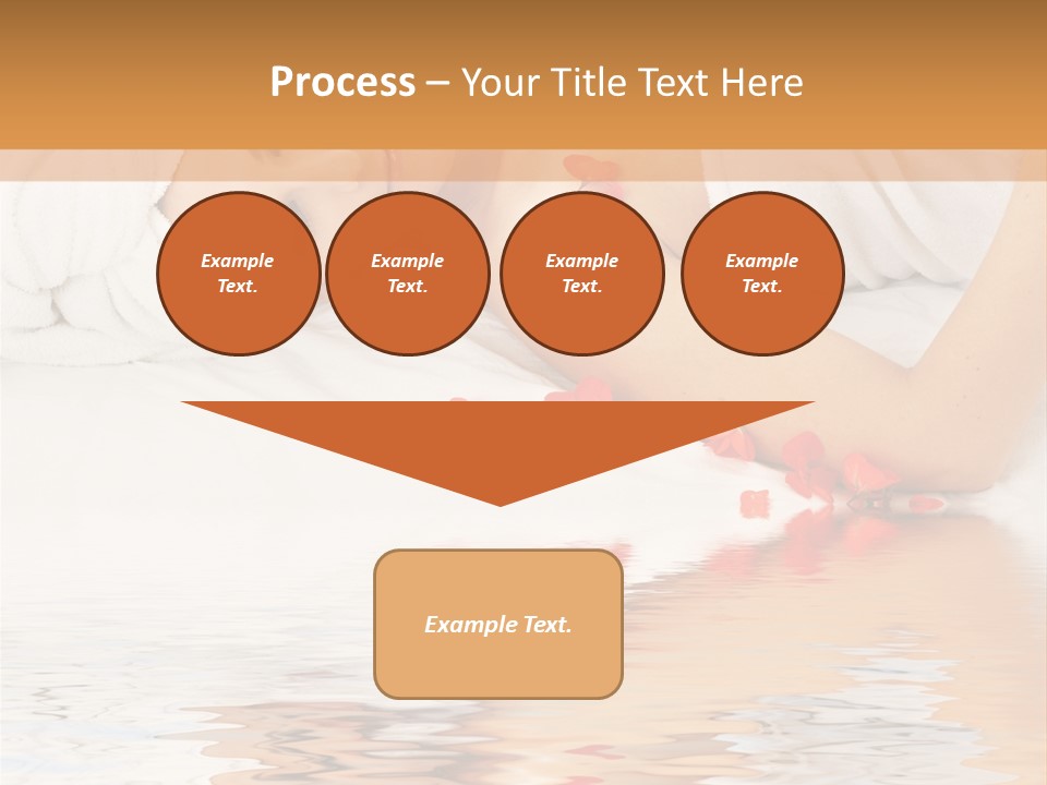 Beautiful Lady With Red Flower In Spa With Water PowerPoint Template