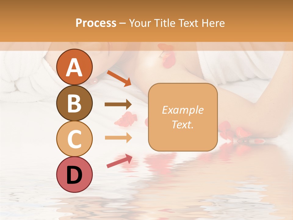 Beautiful Lady With Red Flower In Spa With Water PowerPoint Template