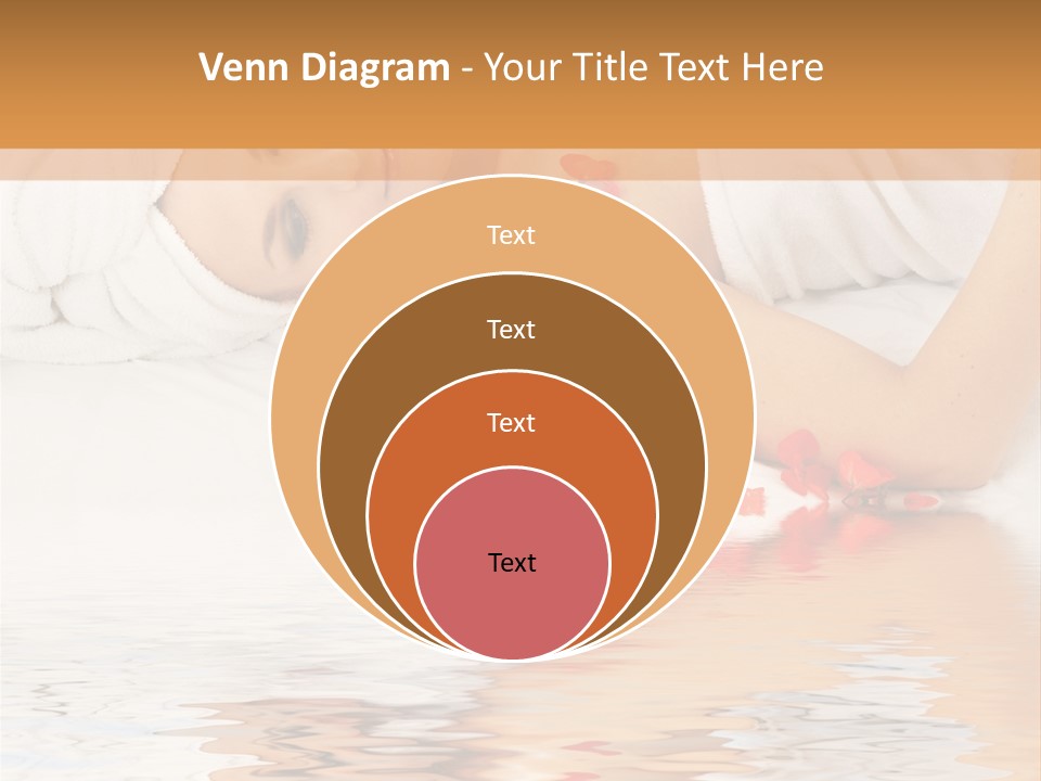 Beautiful Lady With Red Flower In Spa With Water PowerPoint Template