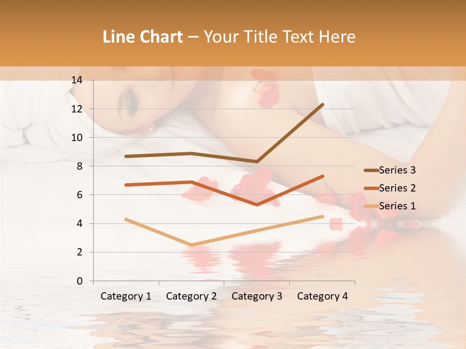 Beautiful Lady With Red Flower In Spa With Water PowerPoint Template