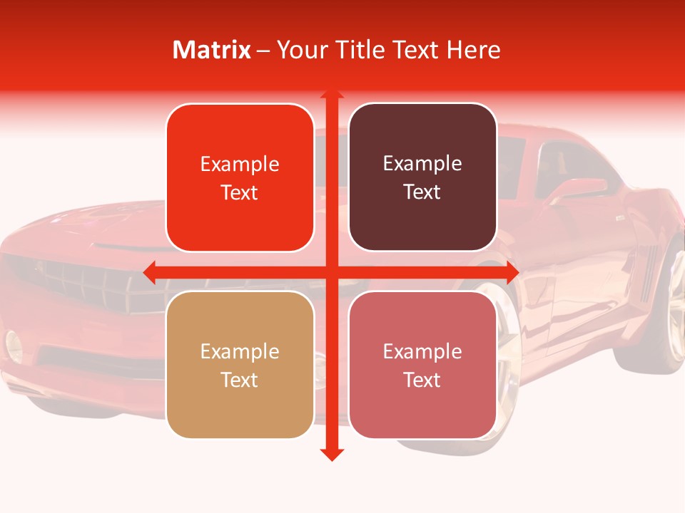 A Fast Sports Car Isolated On A White Background PowerPoint Template