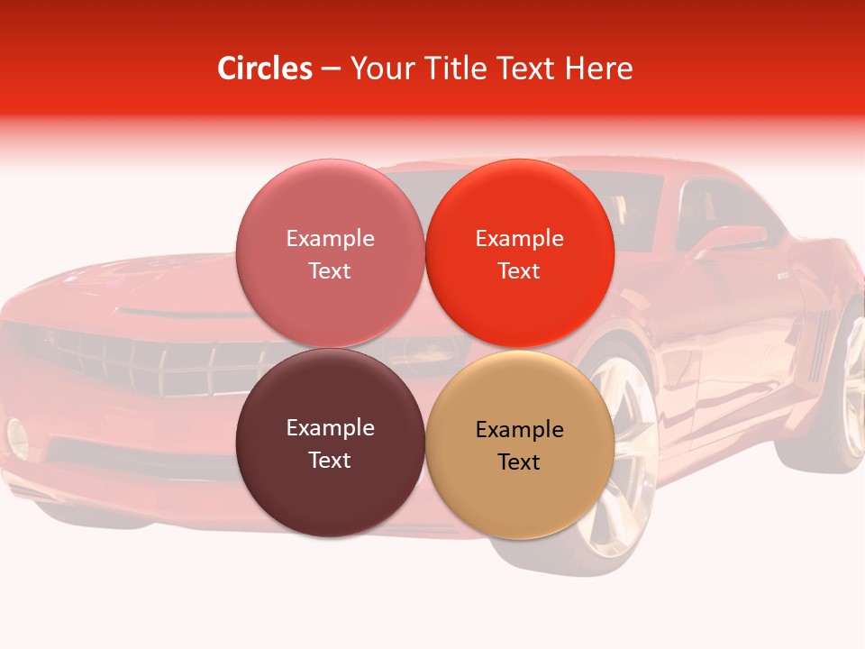 A Fast Sports Car Isolated On A White Background PowerPoint Template