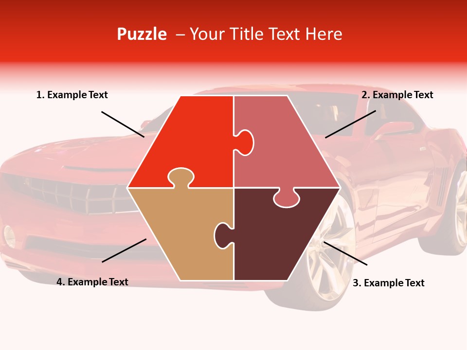 A Fast Sports Car Isolated On A White Background PowerPoint Template