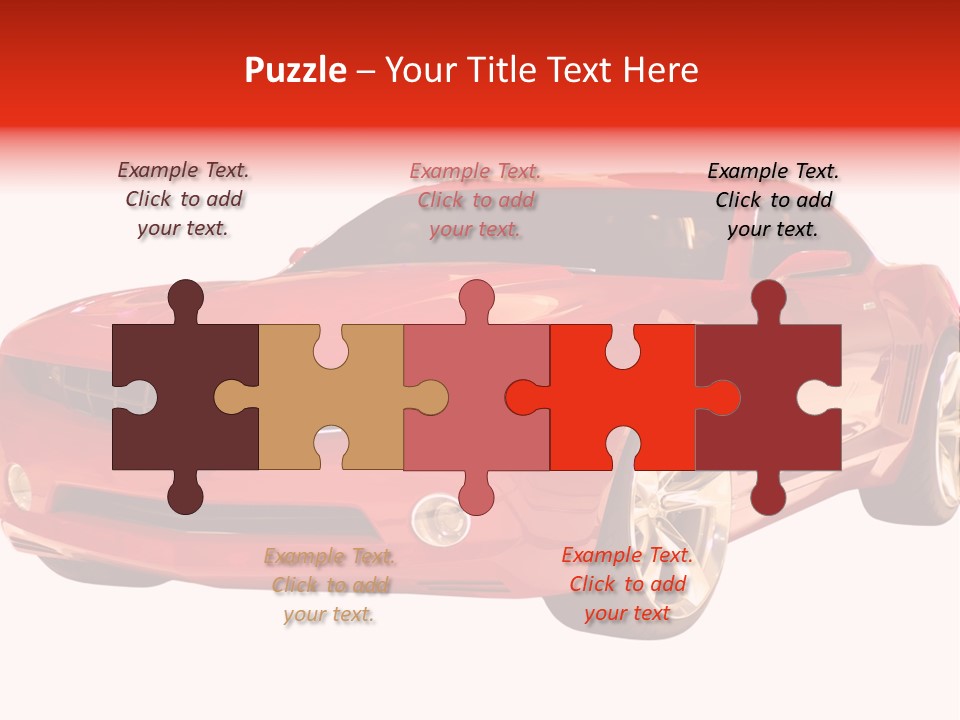 A Fast Sports Car Isolated On A White Background PowerPoint Template