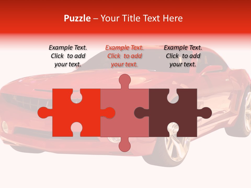 A Fast Sports Car Isolated On A White Background PowerPoint Template