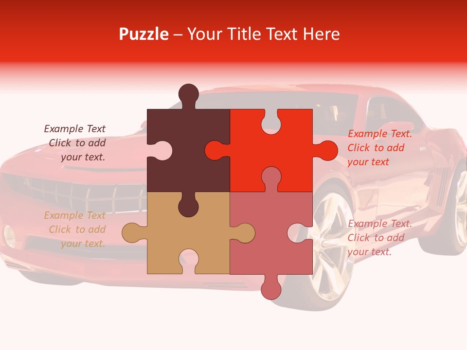 A Fast Sports Car Isolated On A White Background PowerPoint Template