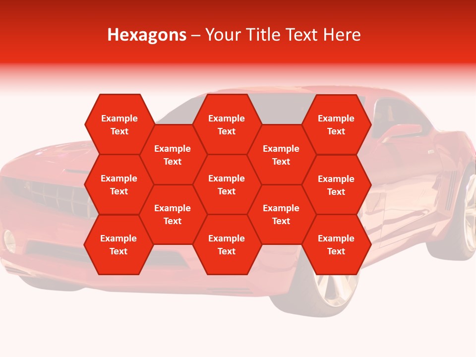 A Fast Sports Car Isolated On A White Background PowerPoint Template