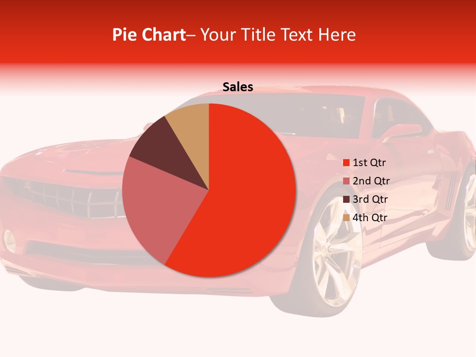 A Fast Sports Car Isolated On A White Background PowerPoint Template