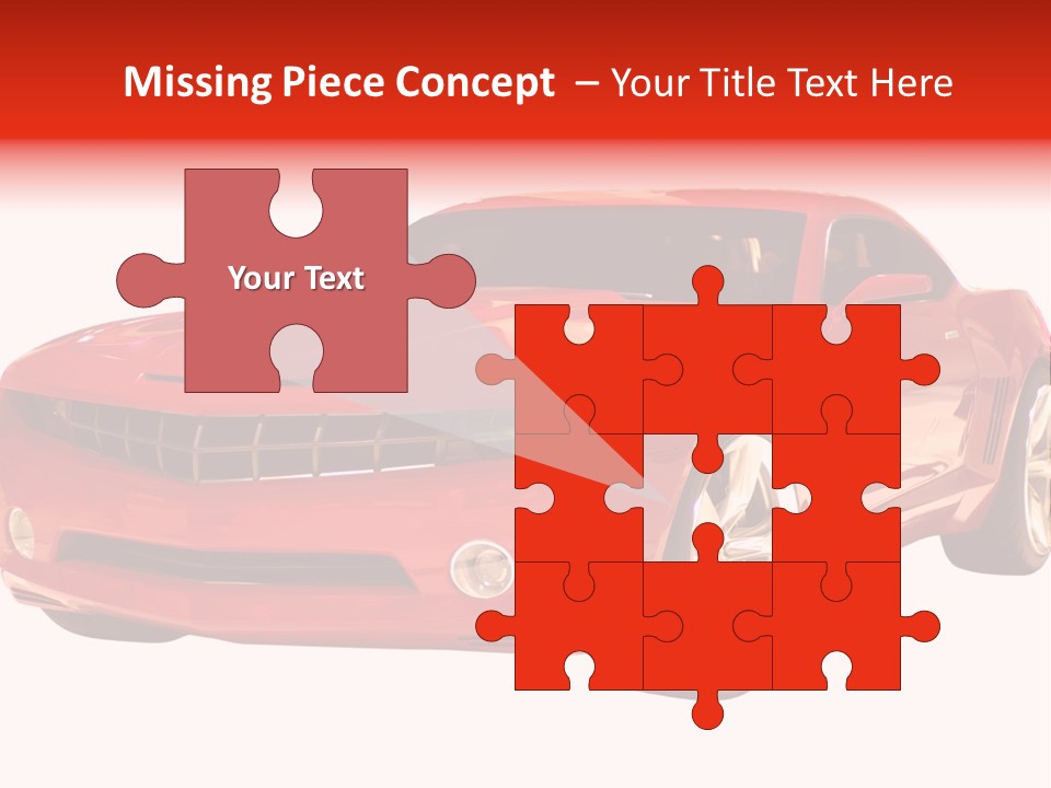 A Fast Sports Car Isolated On A White Background PowerPoint Template