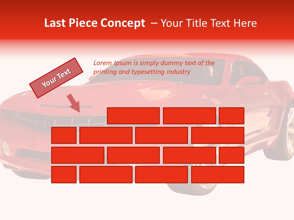 A Fast Sports Car Isolated On A White Background PowerPoint Template