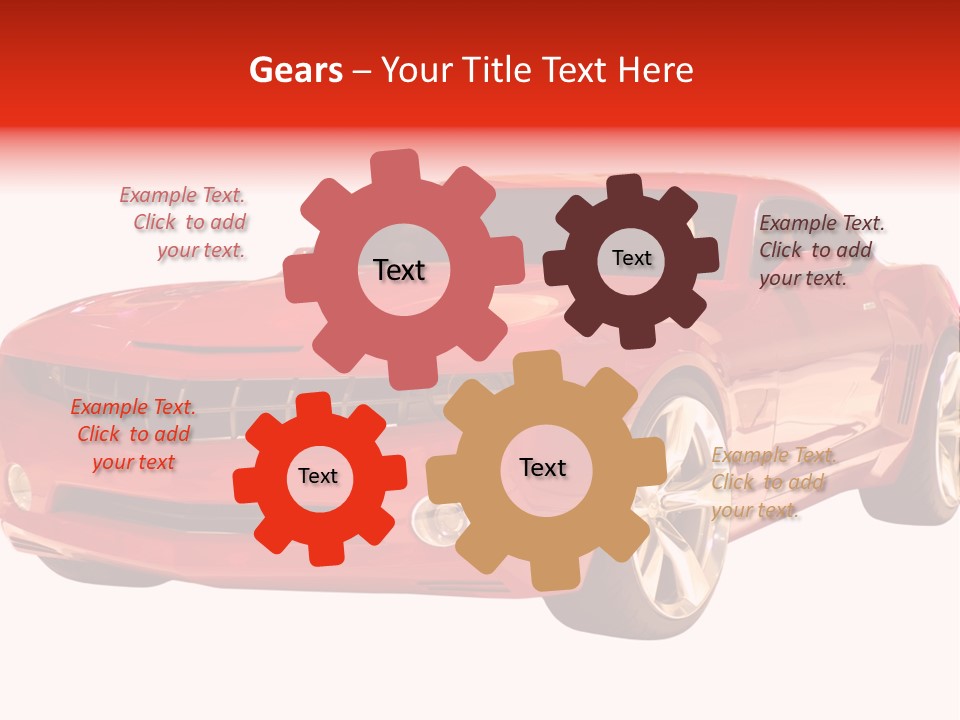 A Fast Sports Car Isolated On A White Background PowerPoint Template