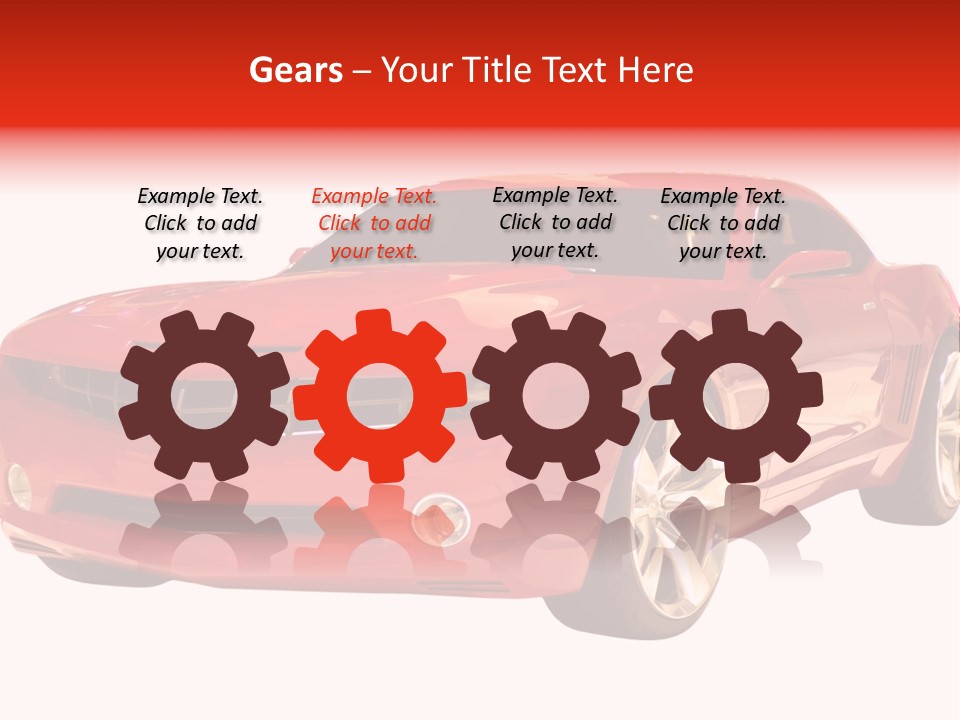 A Fast Sports Car Isolated On A White Background PowerPoint Template