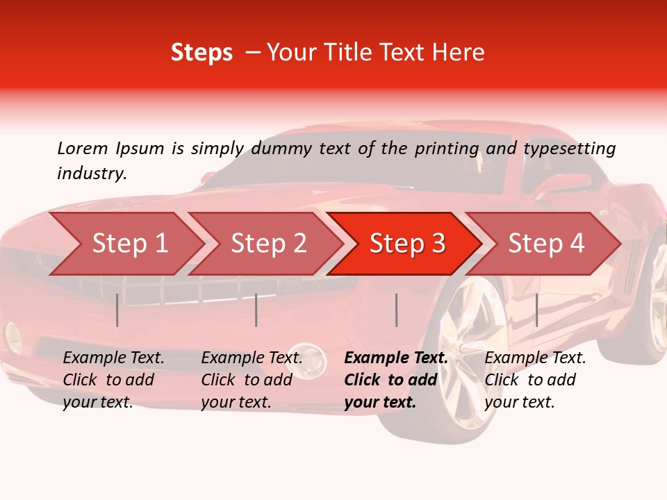 A Fast Sports Car Isolated On A White Background PowerPoint Template