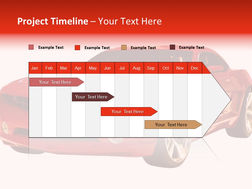 A Fast Sports Car Isolated On A White Background PowerPoint Template