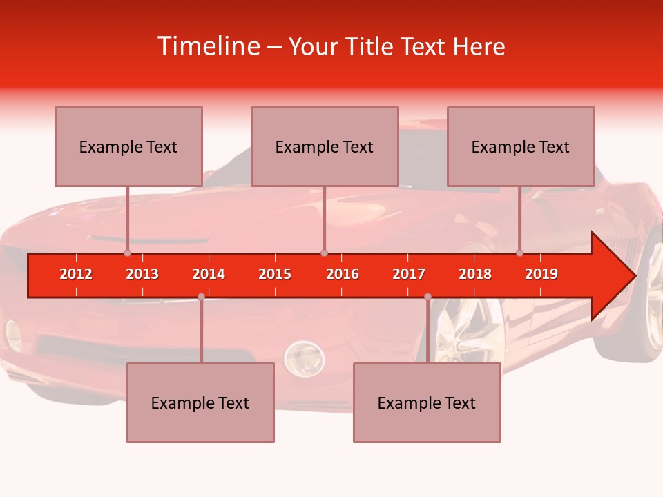 A Fast Sports Car Isolated On A White Background PowerPoint Template