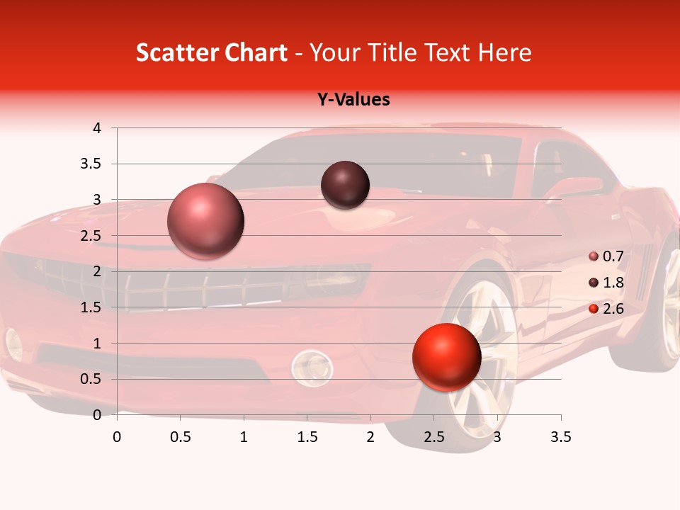 A Fast Sports Car Isolated On A White Background PowerPoint Template