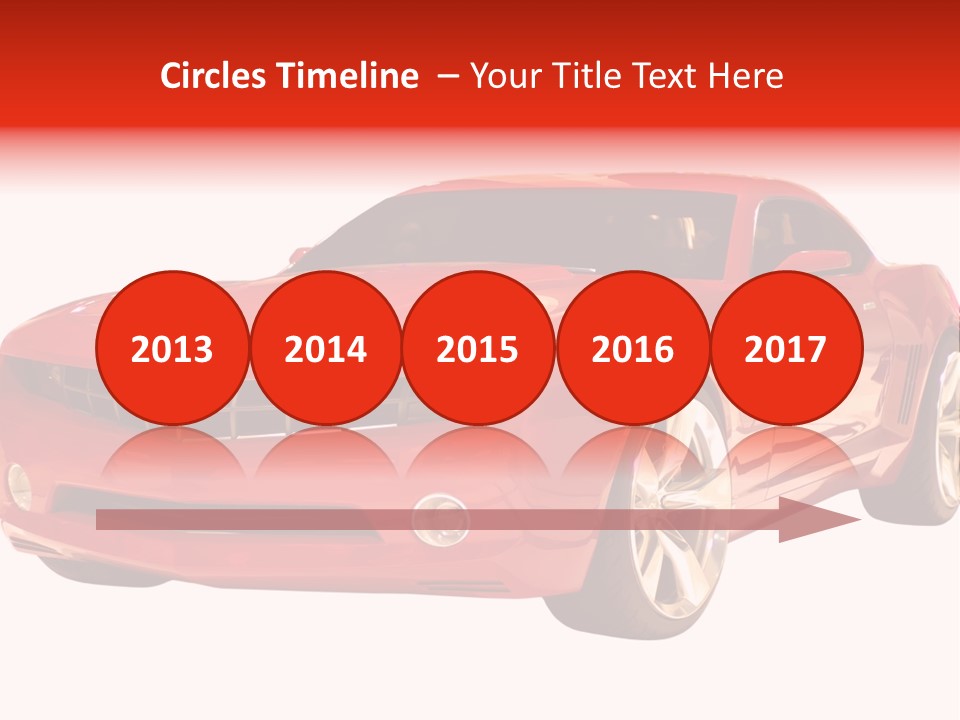 A Fast Sports Car Isolated On A White Background PowerPoint Template