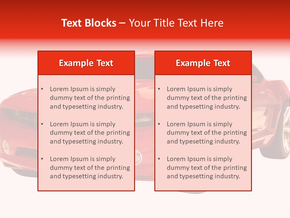 A Fast Sports Car Isolated On A White Background PowerPoint Template