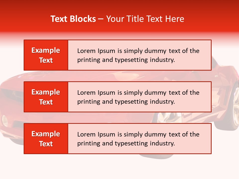 A Fast Sports Car Isolated On A White Background PowerPoint Template
