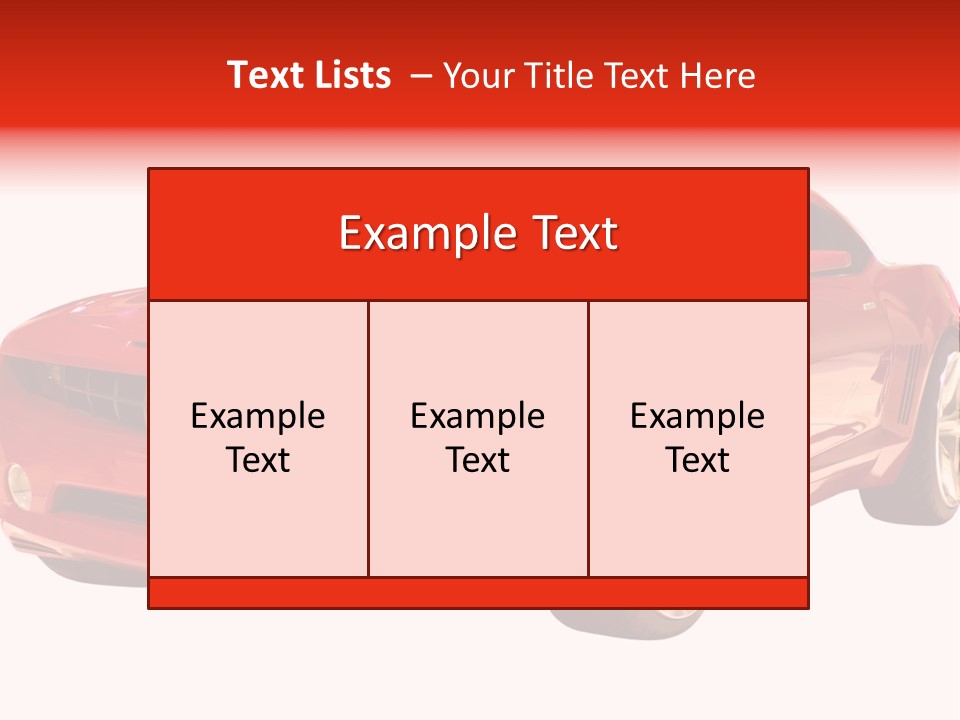 A Fast Sports Car Isolated On A White Background PowerPoint Template