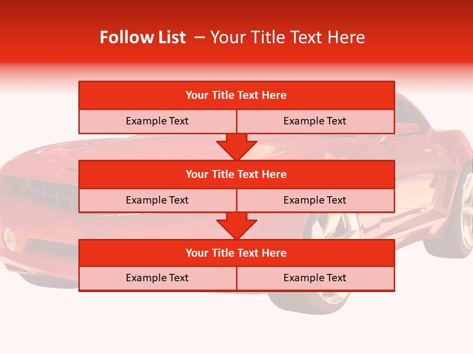 A Fast Sports Car Isolated On A White Background PowerPoint Template