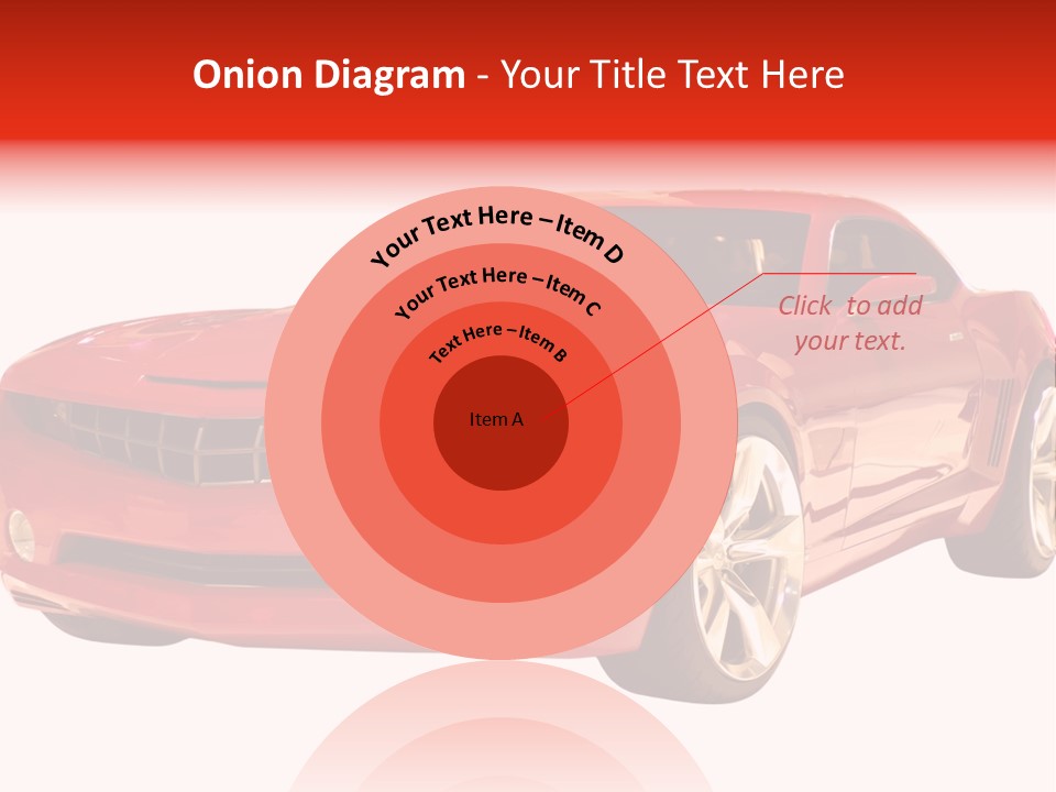 A Fast Sports Car Isolated On A White Background PowerPoint Template