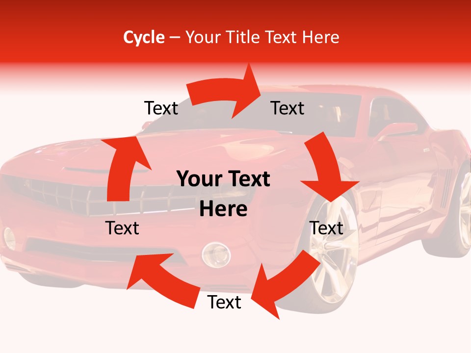 A Fast Sports Car Isolated On A White Background PowerPoint Template