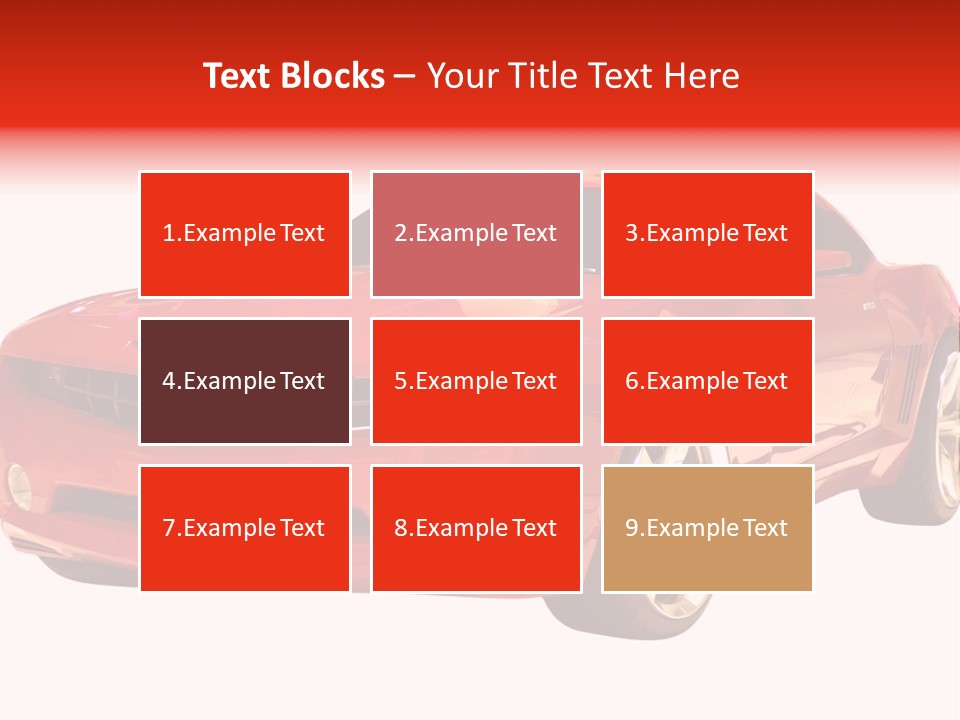 A Fast Sports Car Isolated On A White Background PowerPoint Template